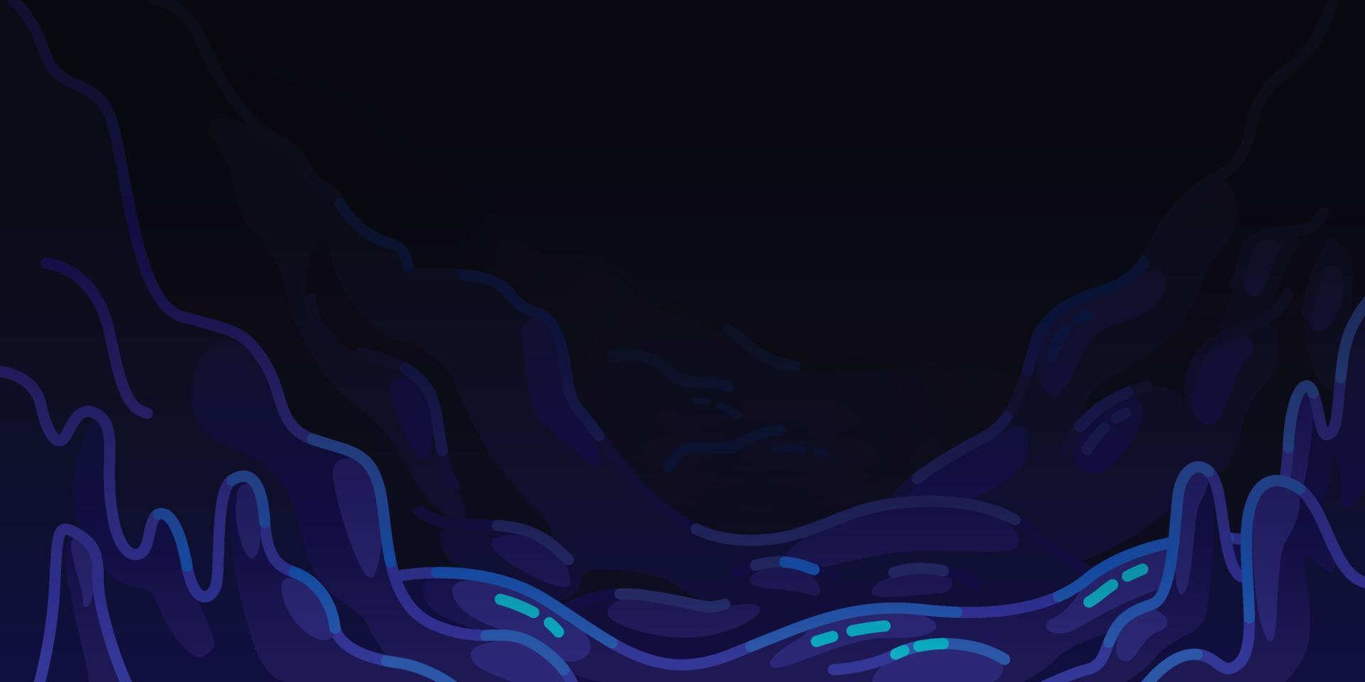 sfondo profondo mare cartone animato oceano trincea vettore