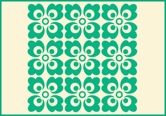 Green Ornament Vector Pattern Two