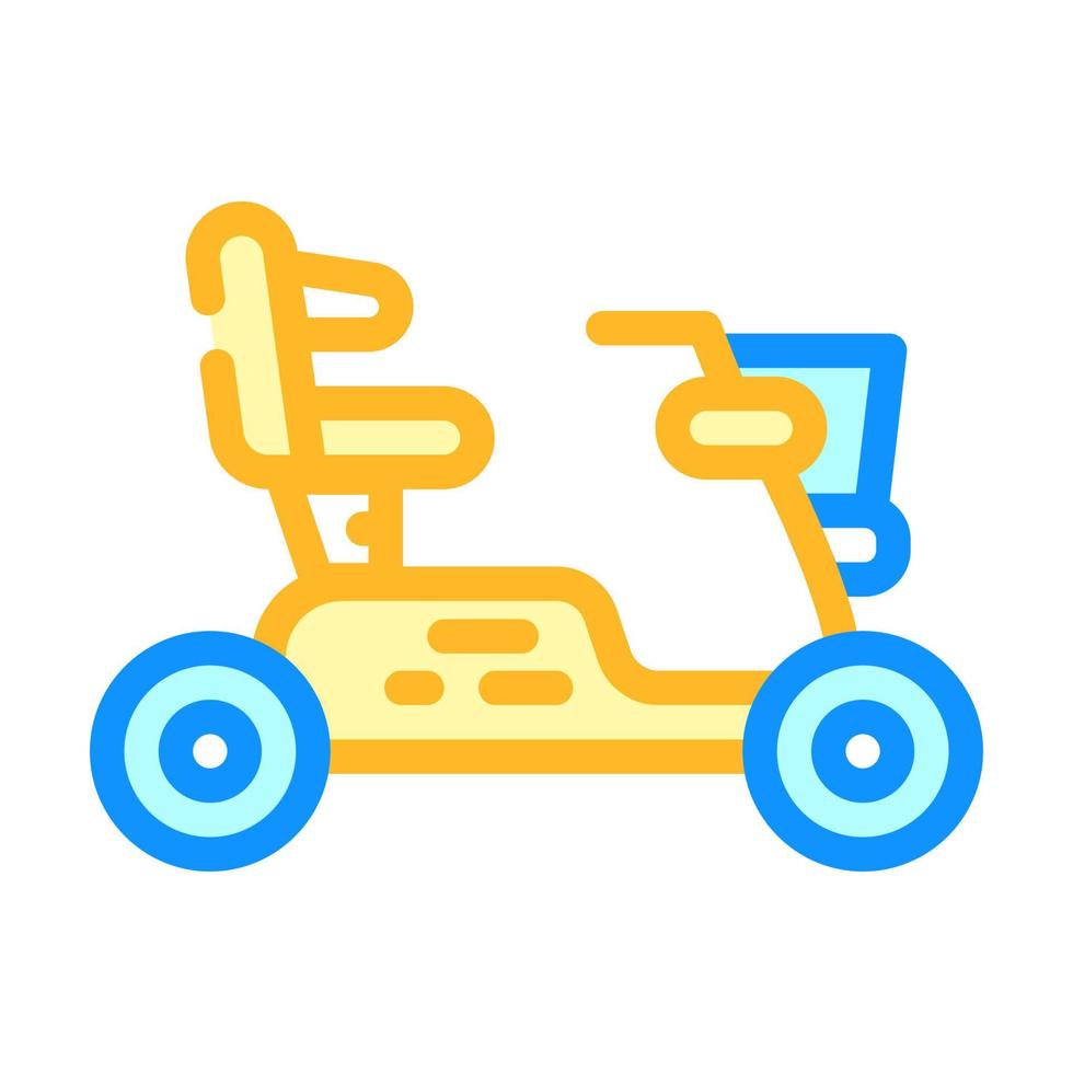 scooter elettrico per disabili icona a colori illustrazione vettoriale