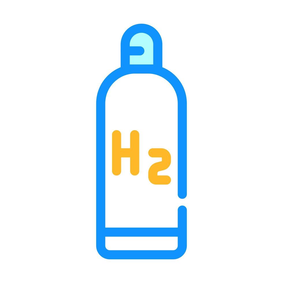 colore dell'illustrazione vettoriale dell'icona del colore del serbatoio di idrogeno