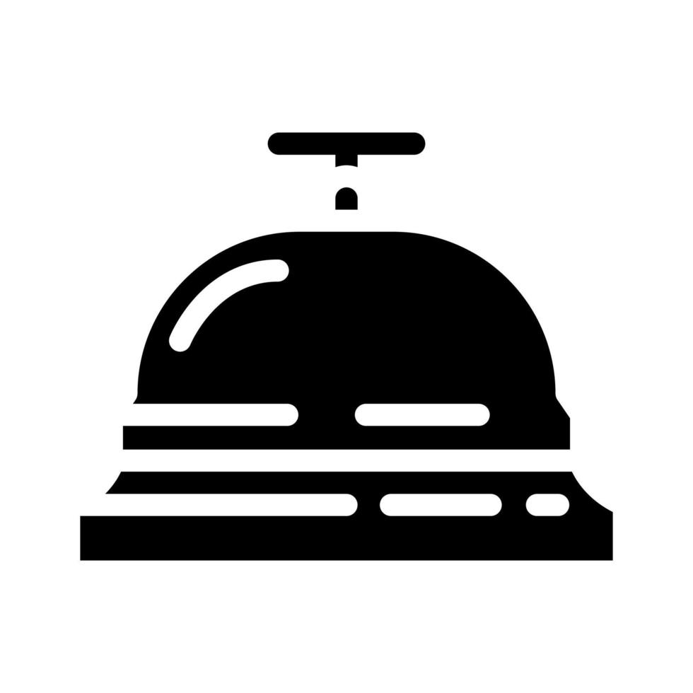 illustrazione vettoriale dell'icona del glifo della campana dell'hotel