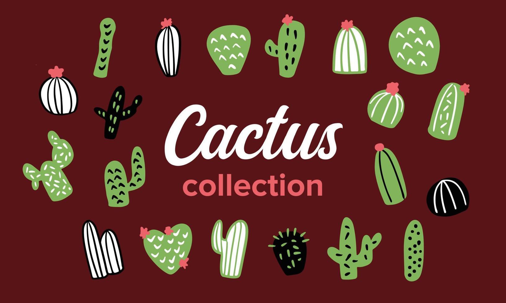 106 collezione di icone vettoriali di adesivi cactus