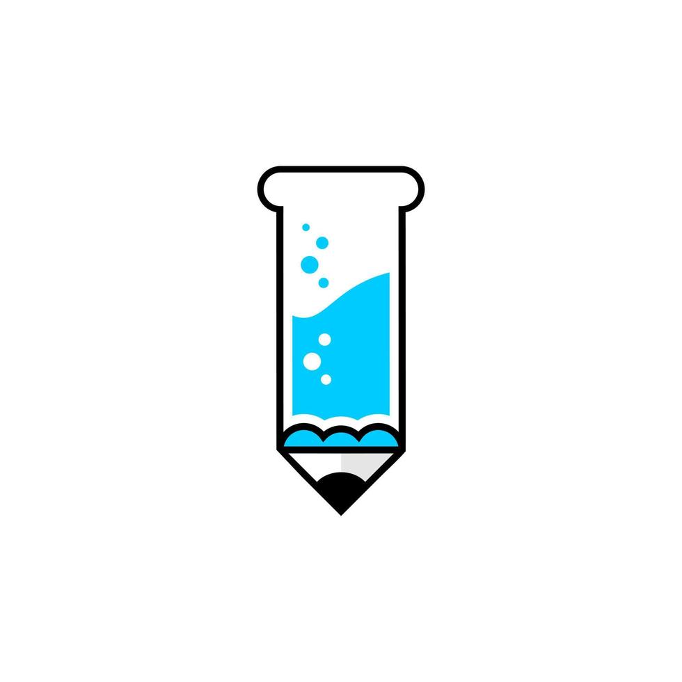design del logo del laboratorio di penna vettore