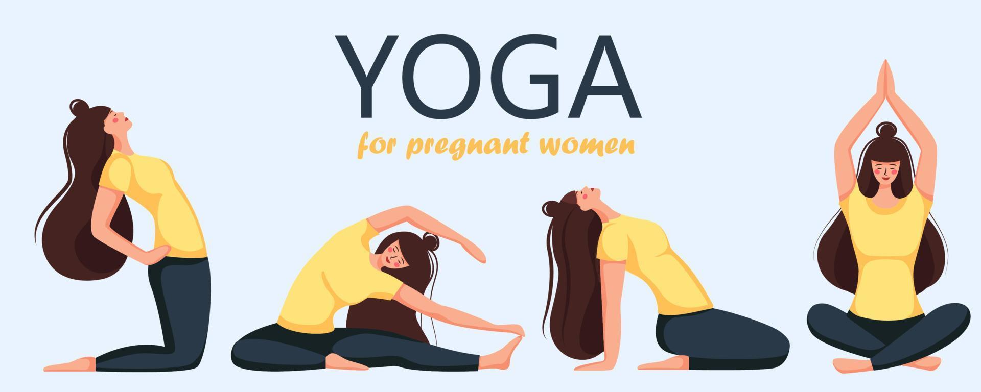 illustrazione concettuale per yoga, meditazione, relax, riposo, stile di vita sano. illustrazione vettoriale in stile cartone animato piatto