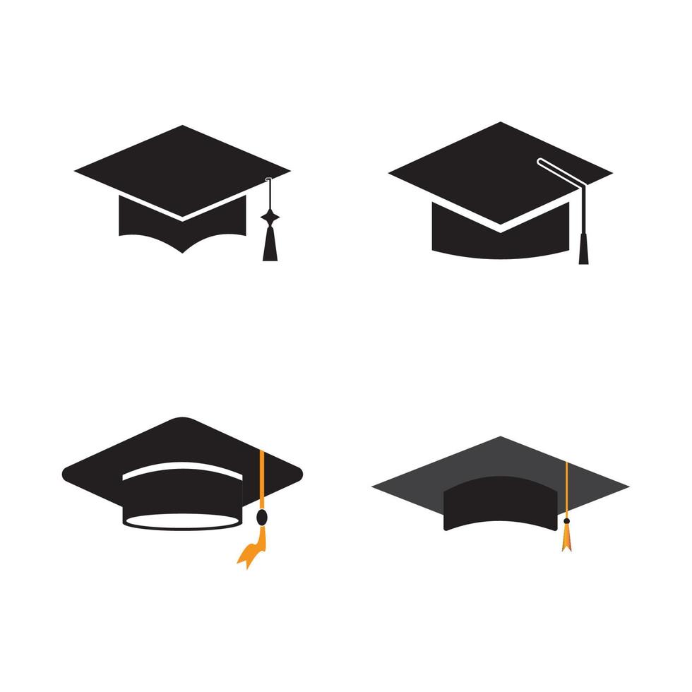 disegno dell'illustrazione di vettore del logo del cappello di graduazione