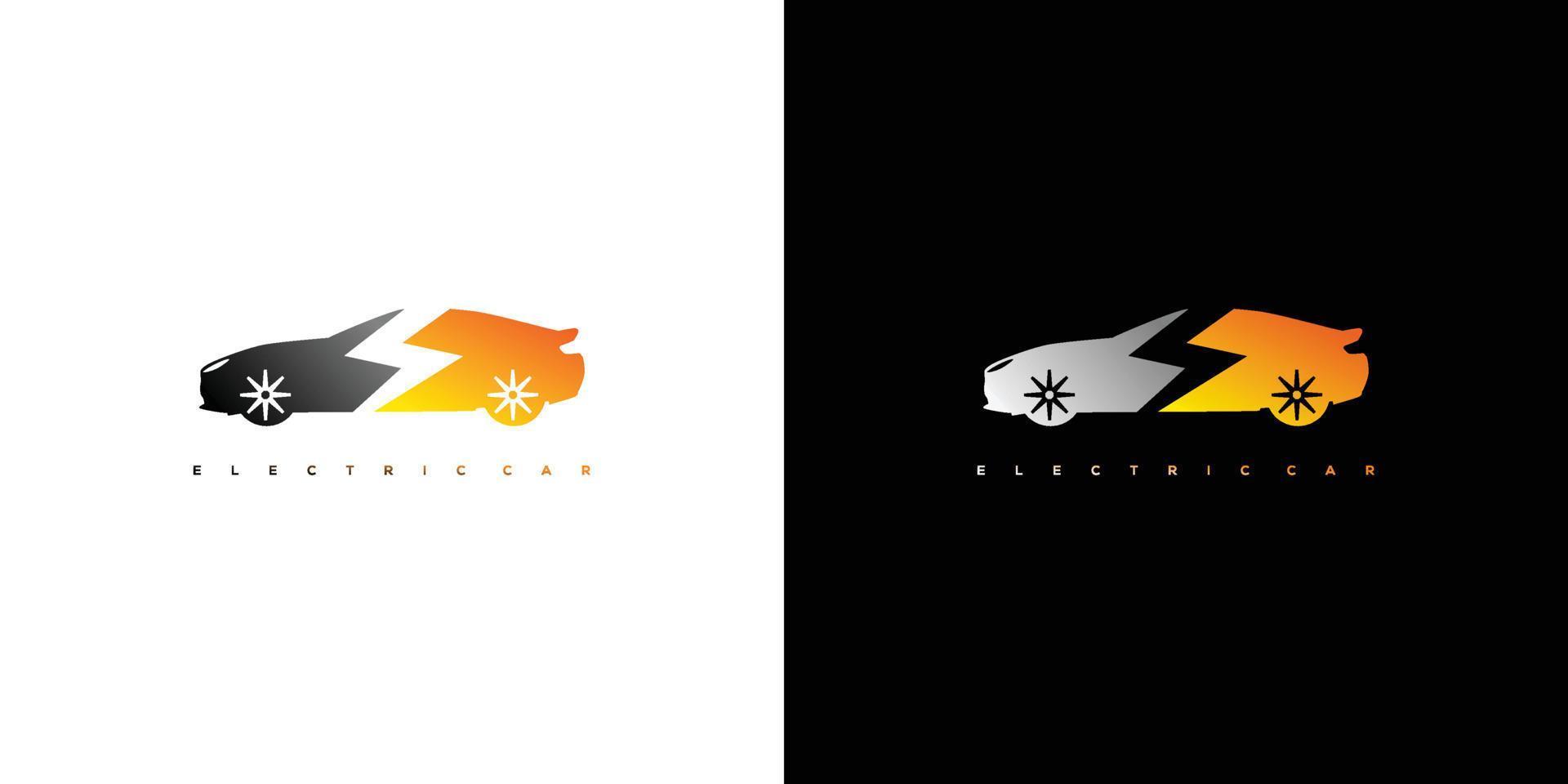 semplice logo design moderno high-end auto elettrica tecnologia illustrazione vettore