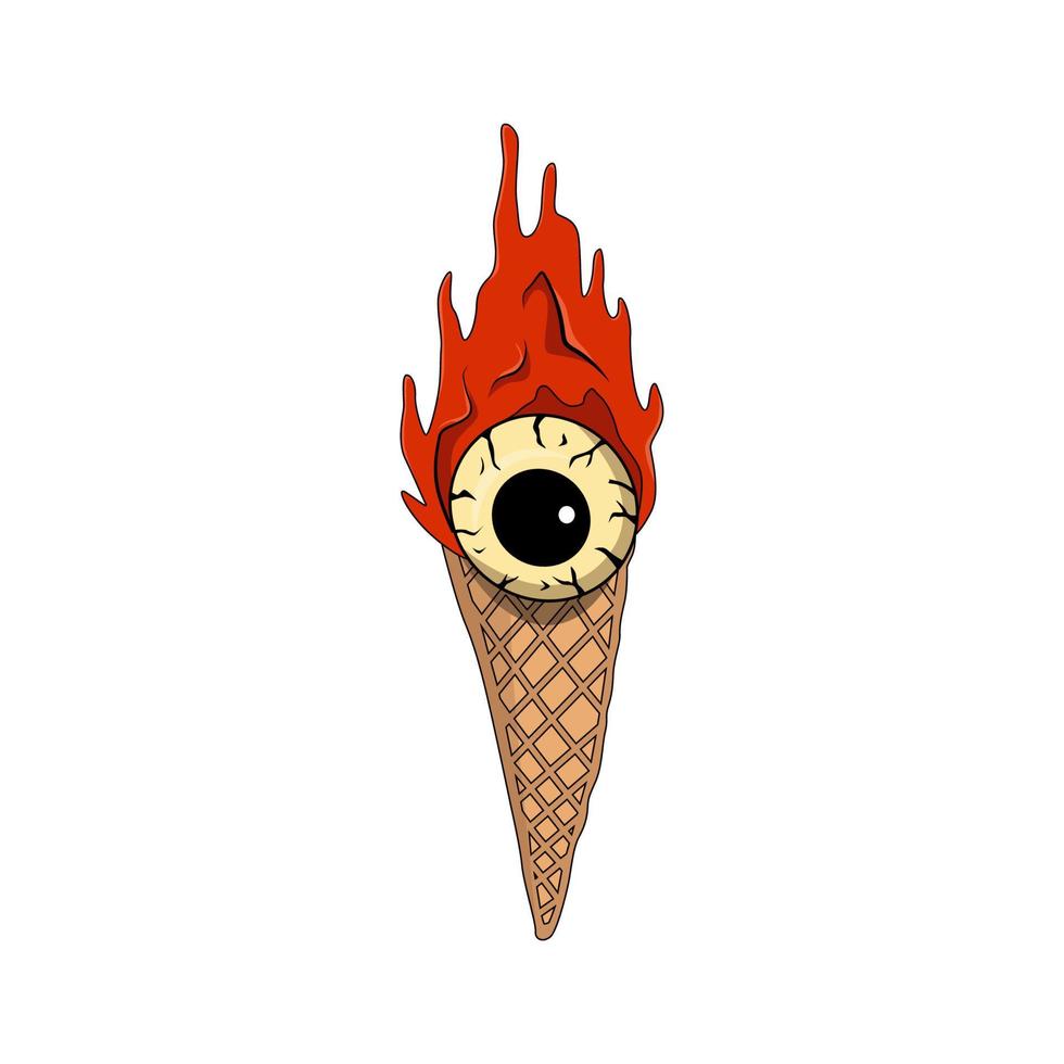 illustrazione gelato di halloween vettore