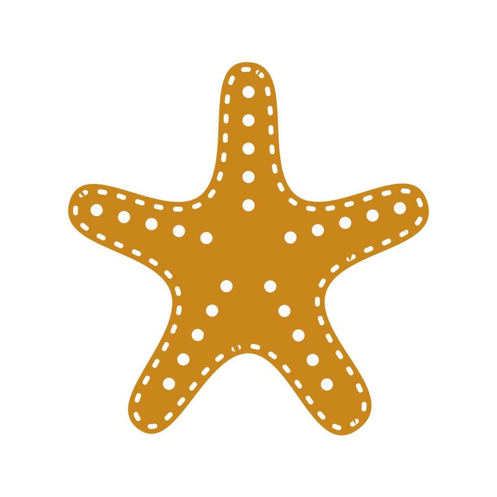 icona multicolore piatta stella marina vettore