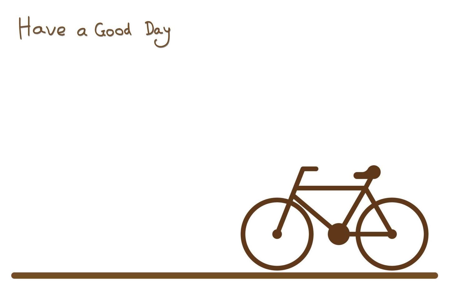 buona giornata in bicicletta da cartolina vettore