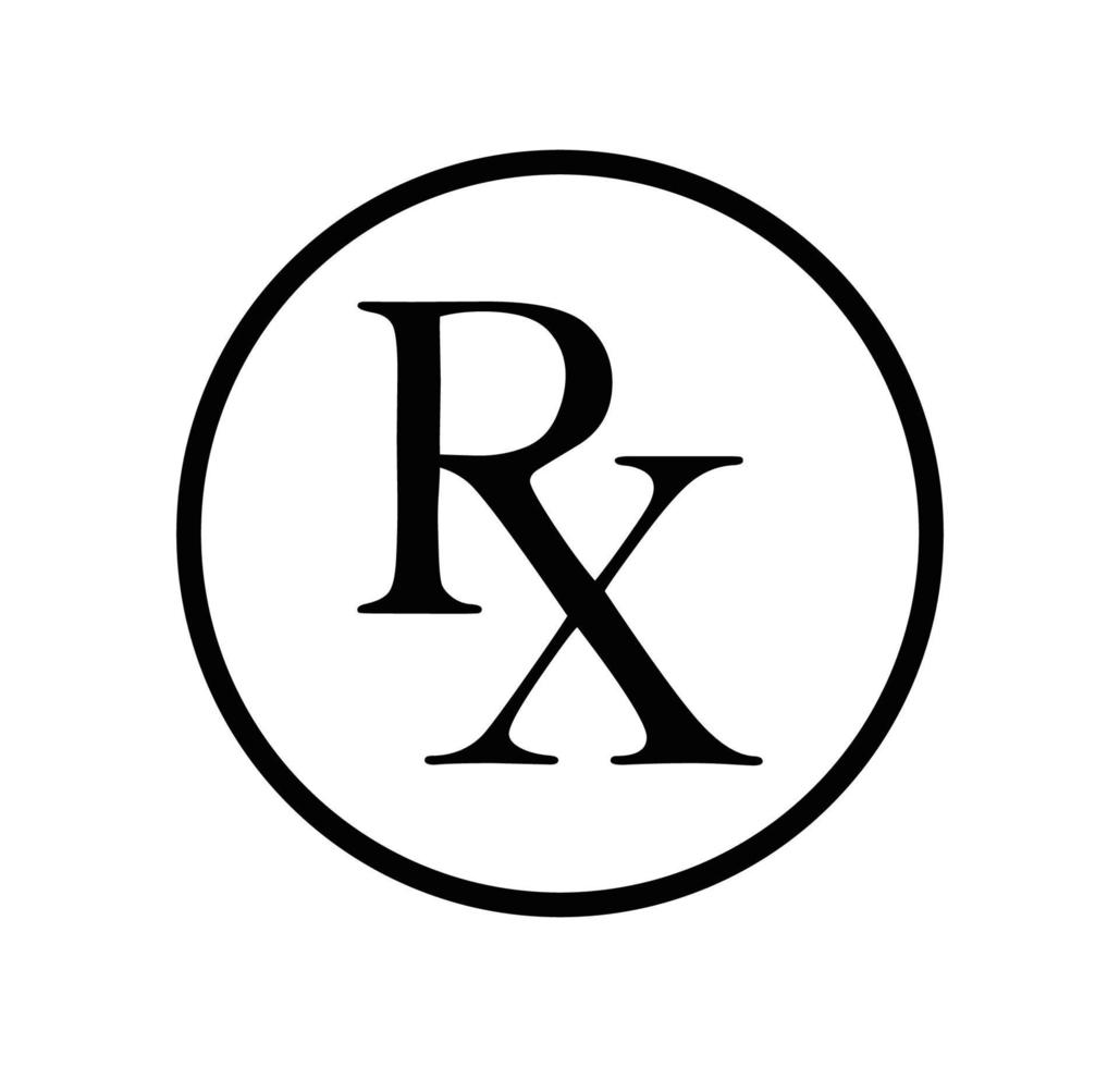 modello di progettazione logo vettoriale icona rx
