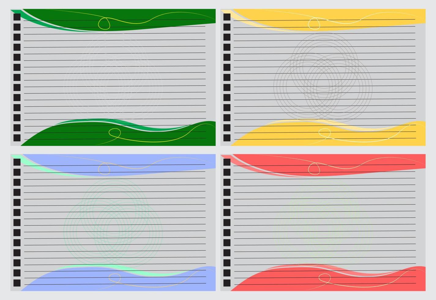 colore del disegno della nota di stampa del libro di carta vettore