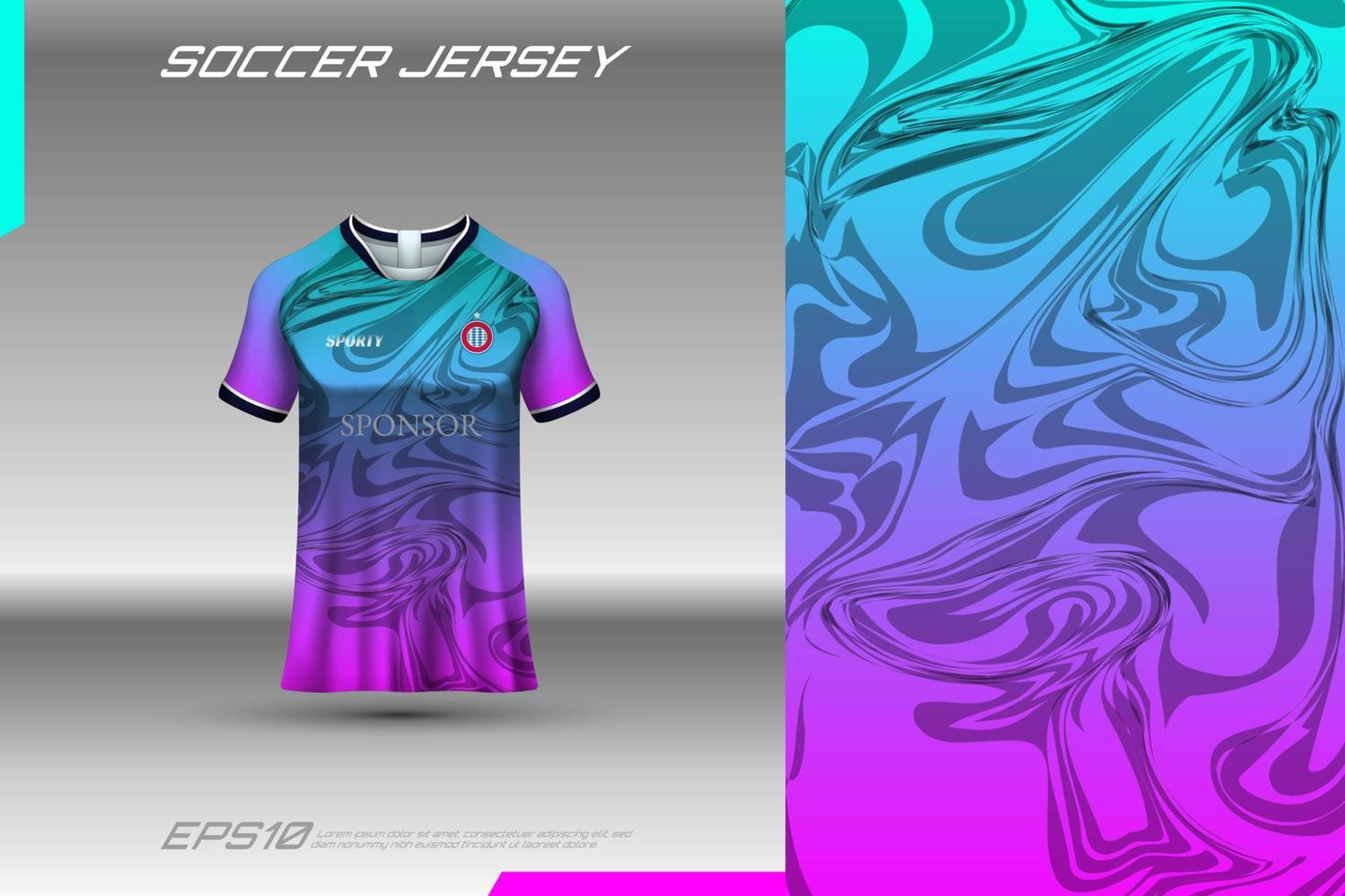 modello di jersey sportivo e t-shirt mockup vettoriale di design in jersey sportivo. design sportivo per calcio, corse, maglie da gioco. vettore.