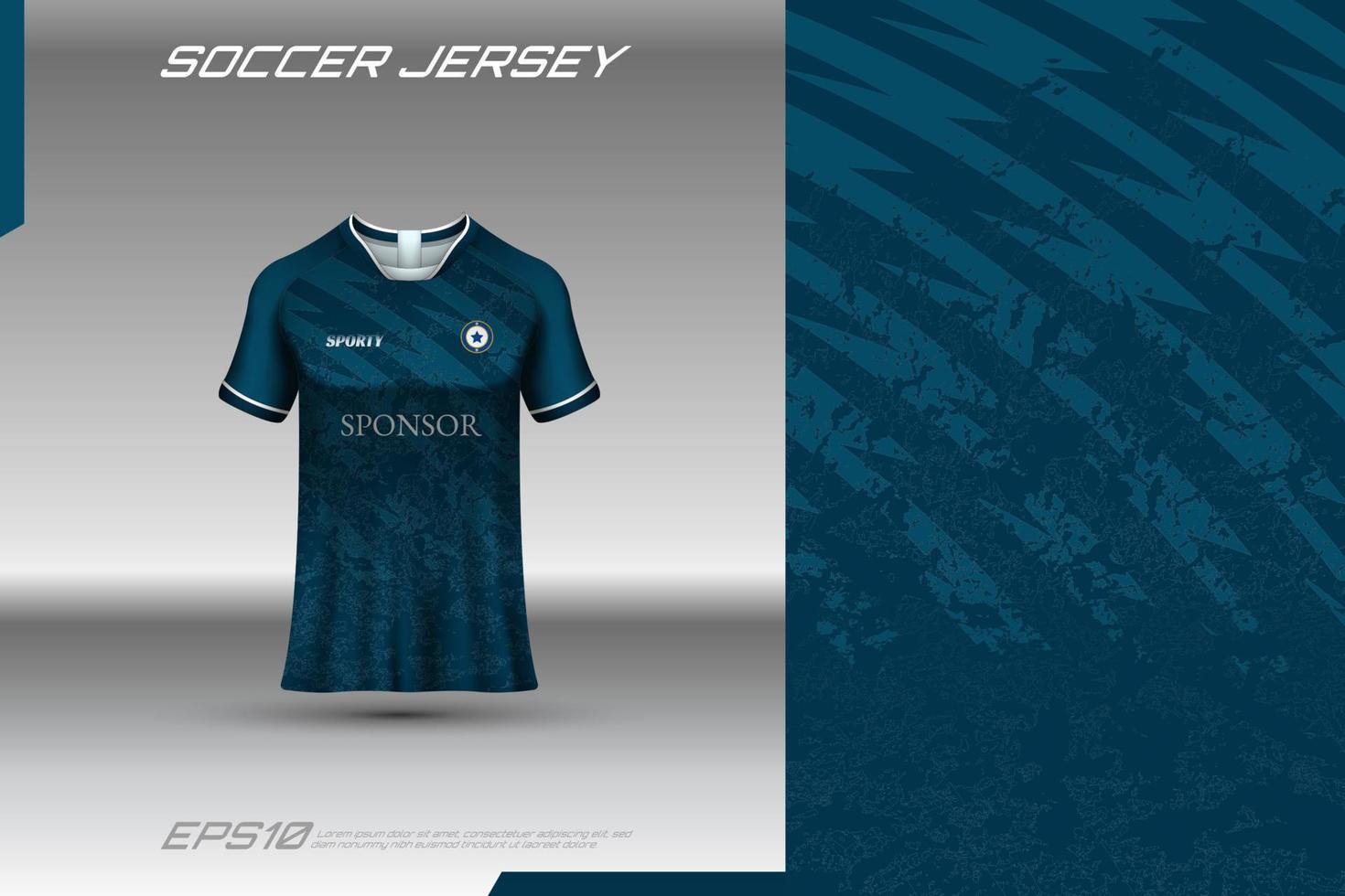 modello di jersey sportivo e t-shirt mockup vettoriale di design in jersey sportivo. design sportivo per calcio, corse, maglie da gioco. vettore.