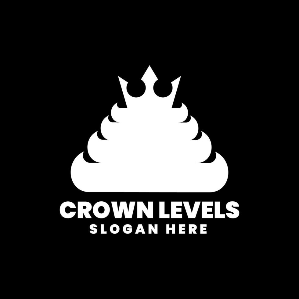 logo della corona, stile silhouette vettore