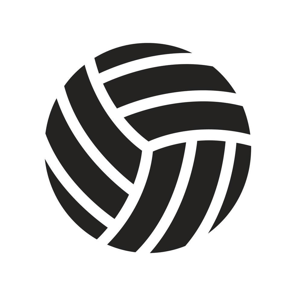 illustrazione dell'icona di pallavolo. disegno vettoriale icona glifo. silhouette