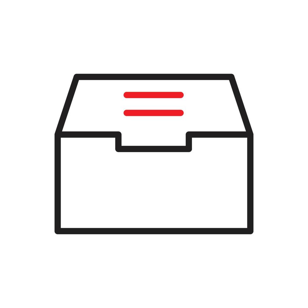 illustrazione dell'icona dell'armadio porta lettere, vettore