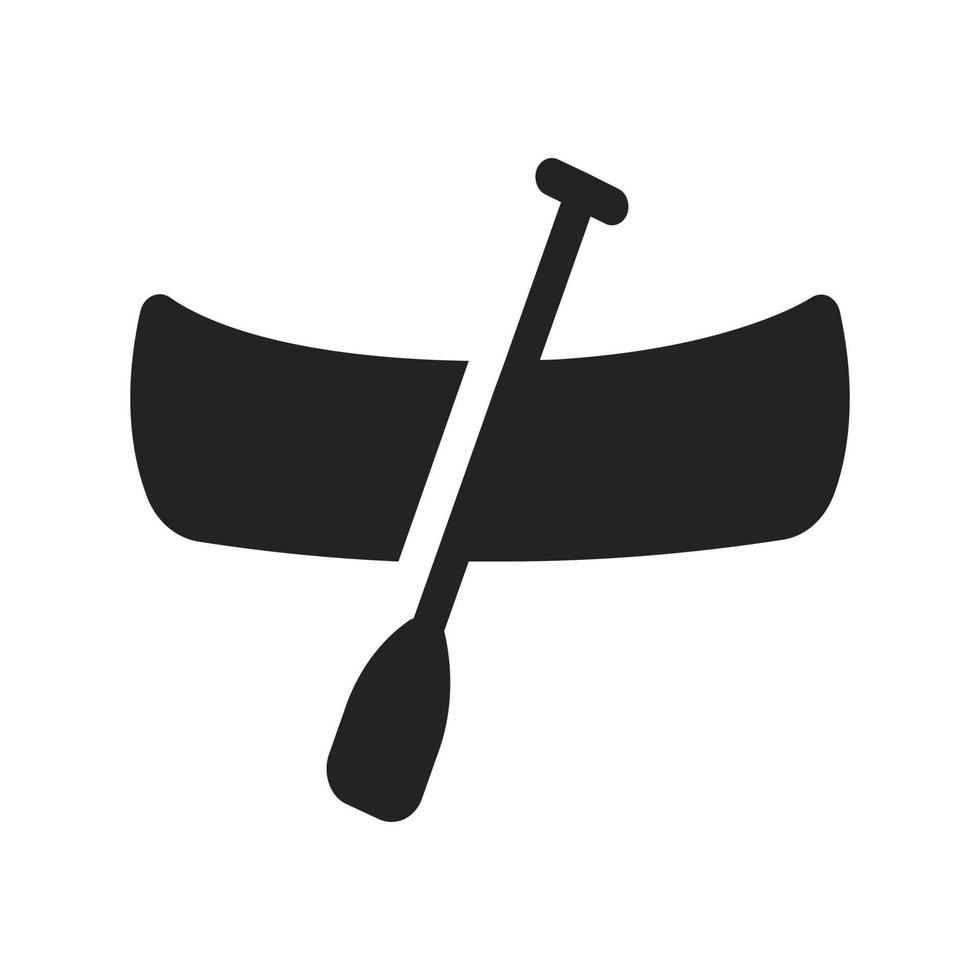 illustrazione dell'icona della canoa, sport e hobby, icona solida. vettore