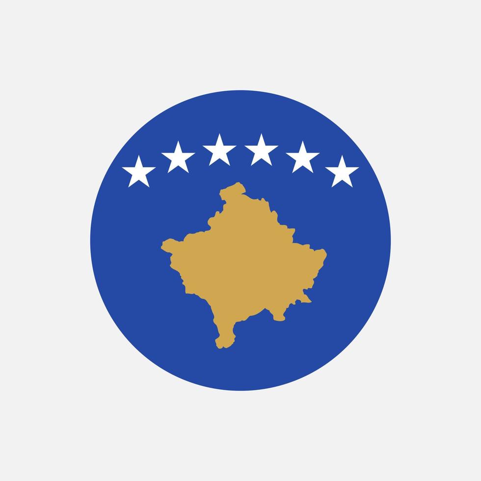 paese kosovo. bandiera del Kosovo. illustrazione vettoriale. vettore