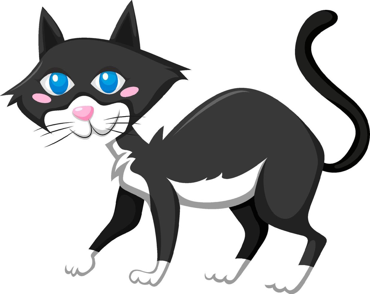 gatto felino in stile cartone animato vettore