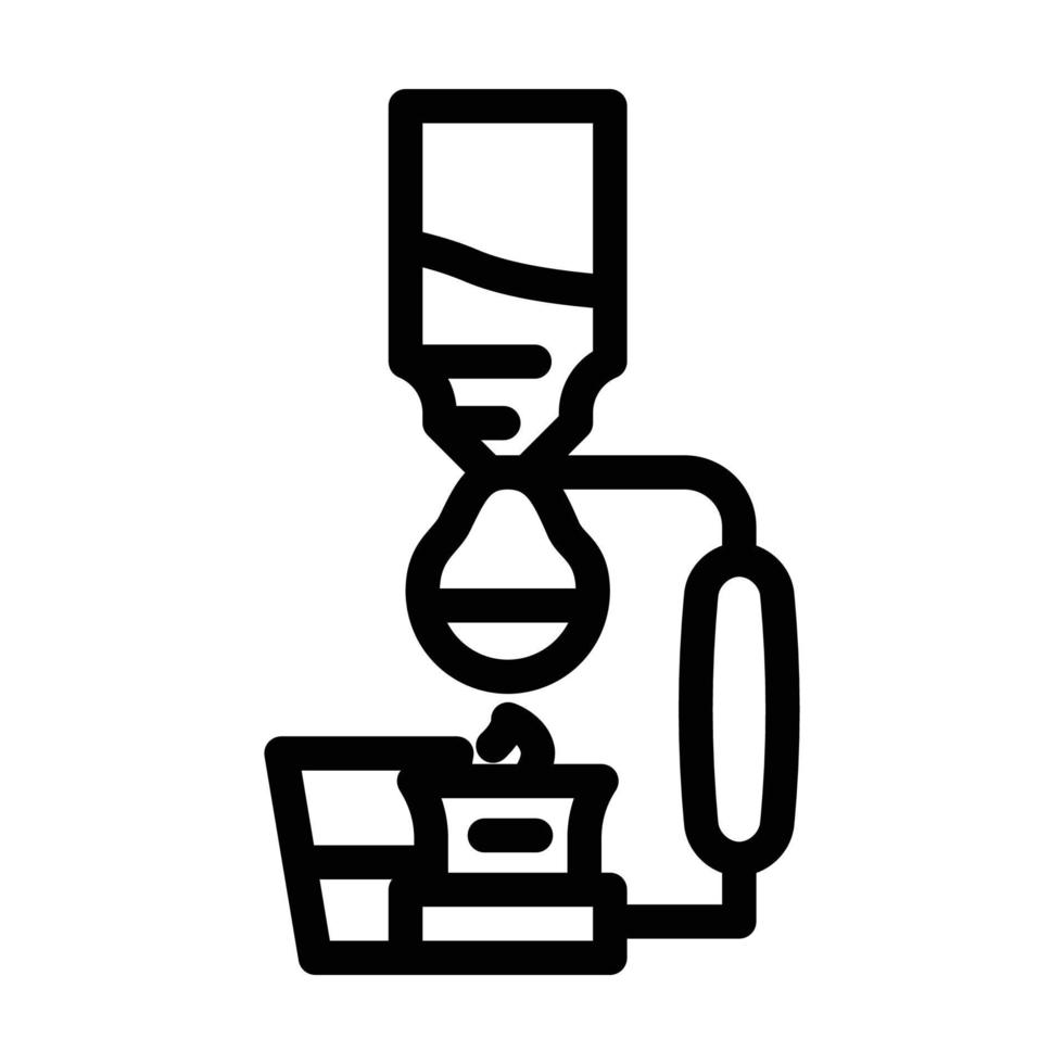 illustrazione vettoriale dell'icona della linea della macchina da caffè in stile giapponese