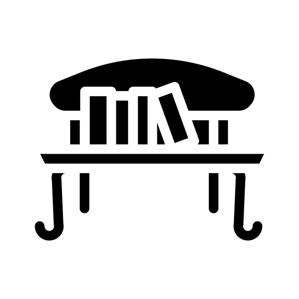icona del glifo del servizio di crossbooking illustrazione vettoriale nera
