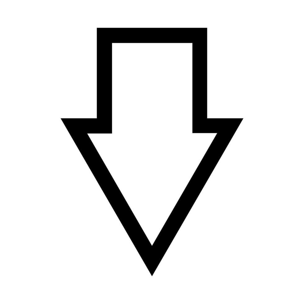 freccia illustrata su sfondo bianco vettore