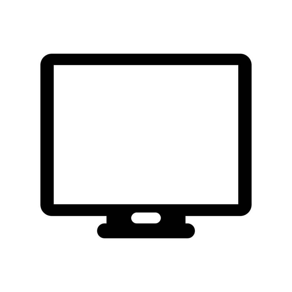 monitor del computer illustrato su sfondo bianco vettore