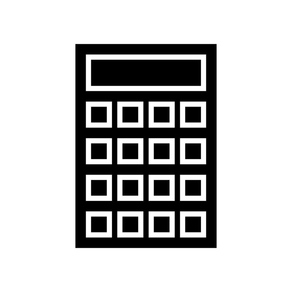 calcolatrice illustrata su sfondo bianco vettore