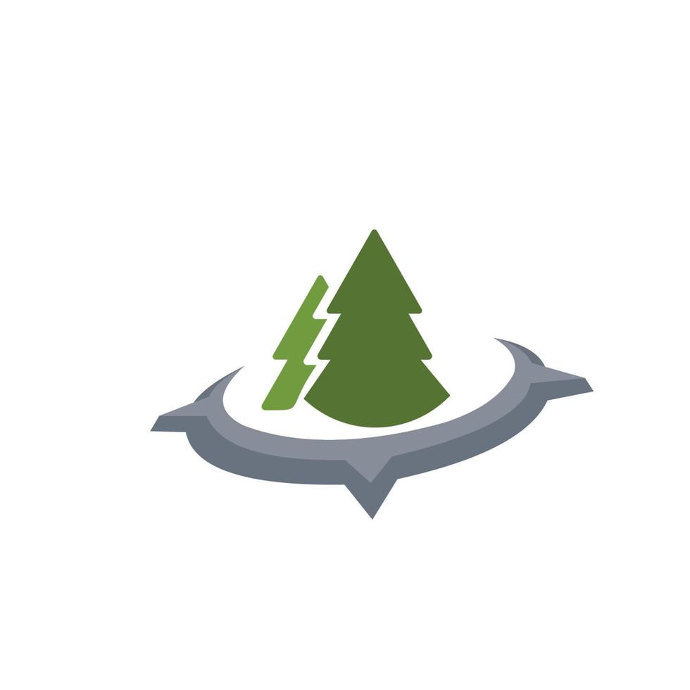 modello di progettazione logo bussola, campo avventura all'aperto, college. trekking, design vintage con stampa t-shirt vettore