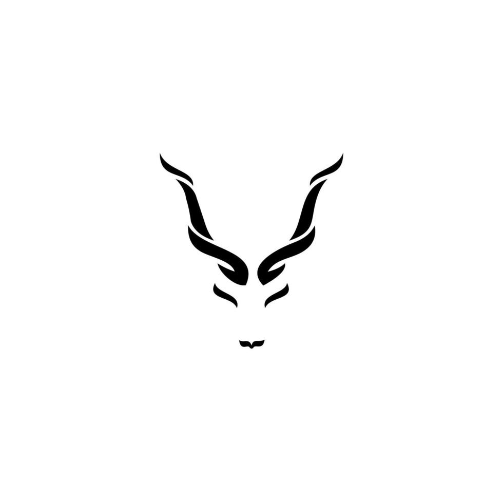 design del logo della testa di cervo. isolato su sfondo bianco. vettore