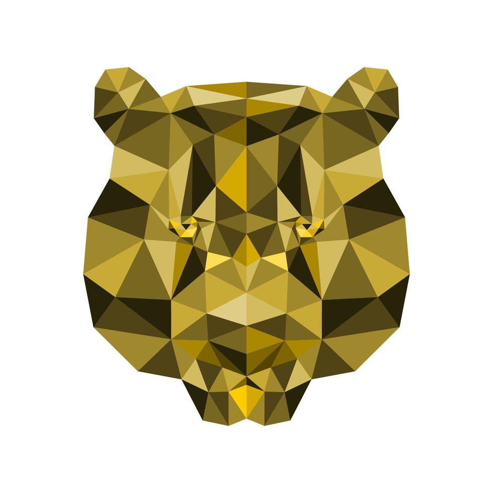 illustrazione vettoriale di tigre con design low poly. isolato su sfondo bianco.