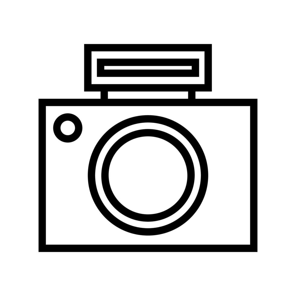 macchina fotografica illustrata su sfondo bianco vettore