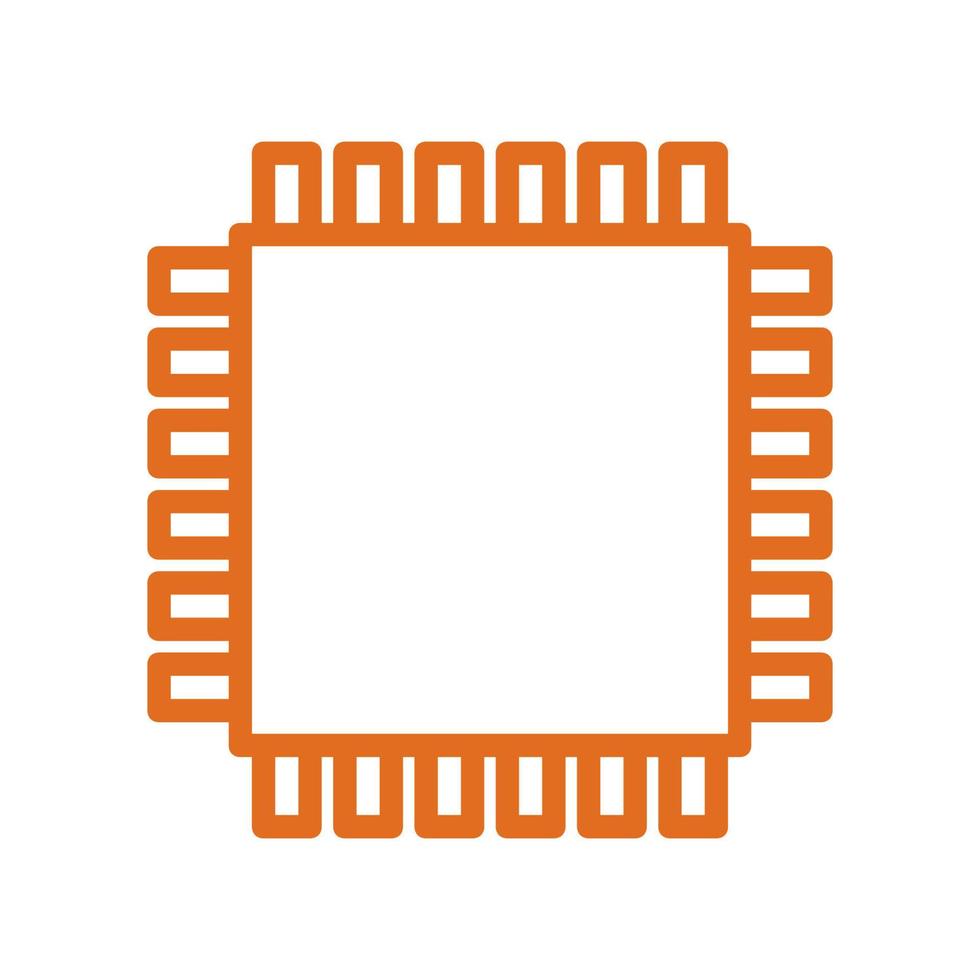 microchip illustrato su sfondo bianco vettore