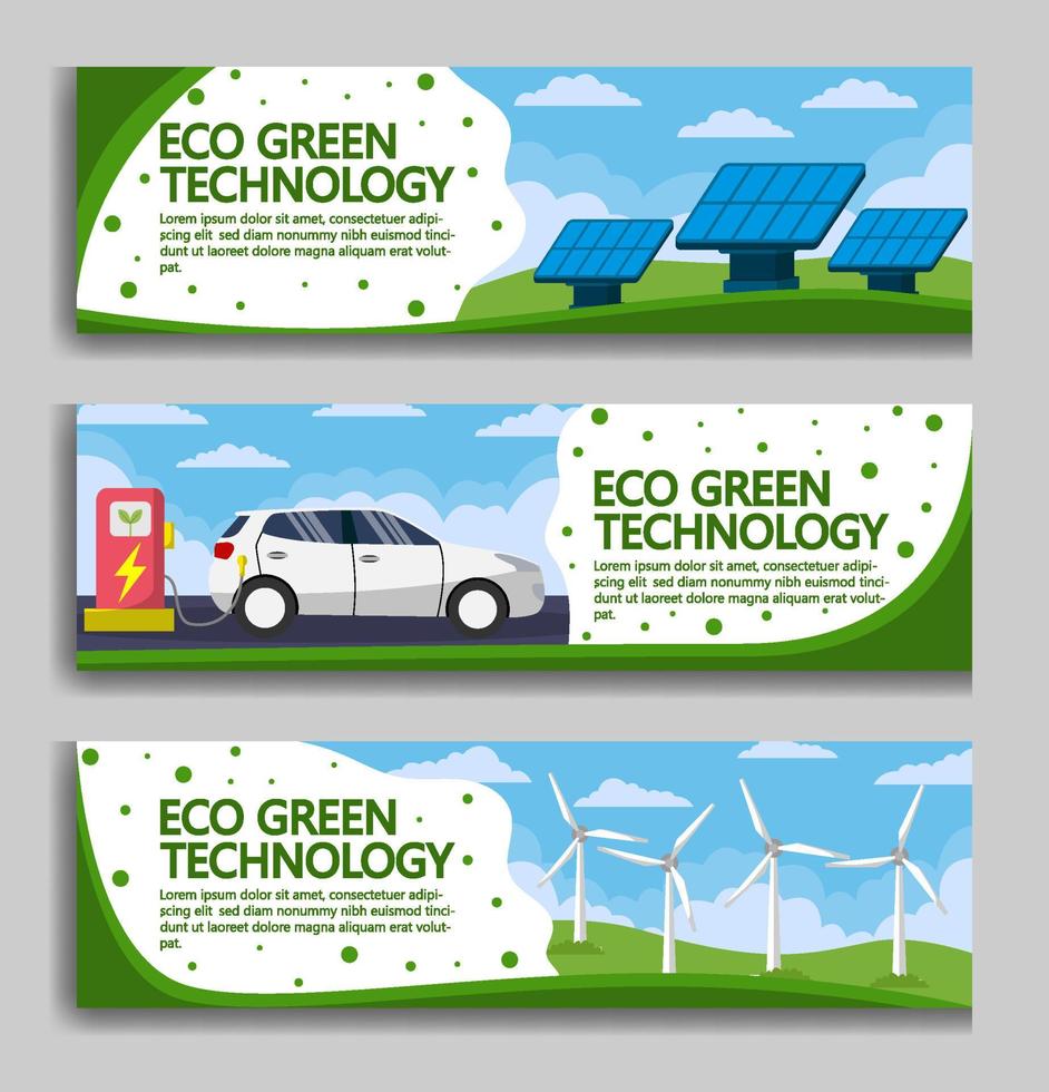 banner di tecnologia verde vettore