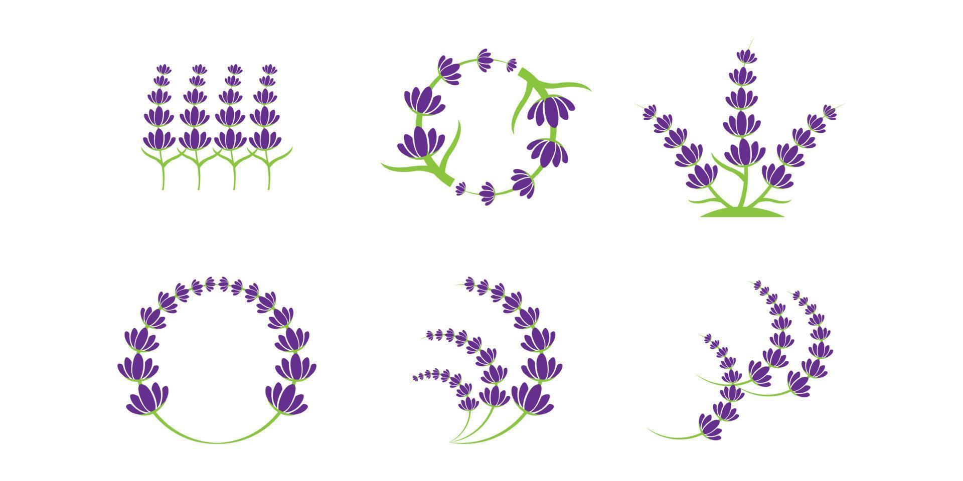 semplice fiore di lavanda icona gratis logo vettoriale