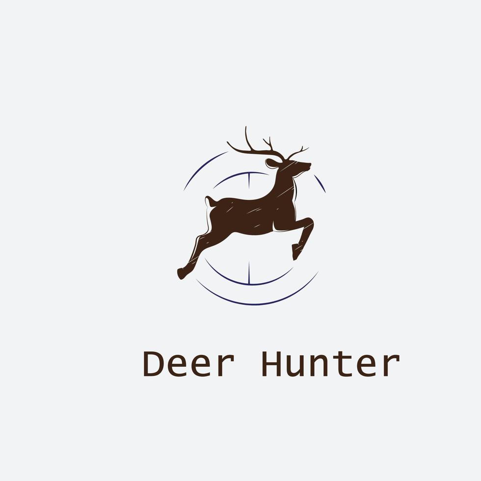 icona di caccia al cervo per il logo del monogramma delle iniziali aziendali vettore