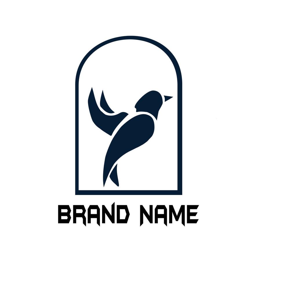 icona dell'uccello per il logo del monogramma delle iniziali di affari vettore