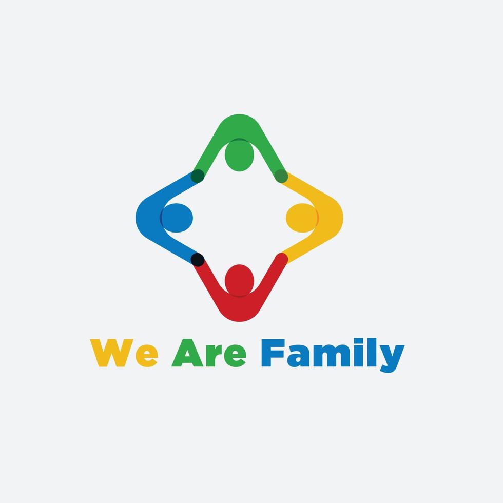 icona della famiglia per il logo del monogramma delle iniziali di affari vettore