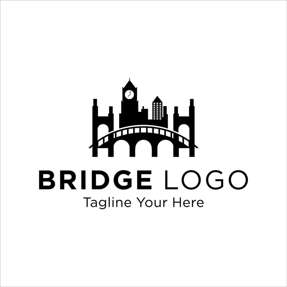 modello di icona di vettore di progettazione di logo del ponte