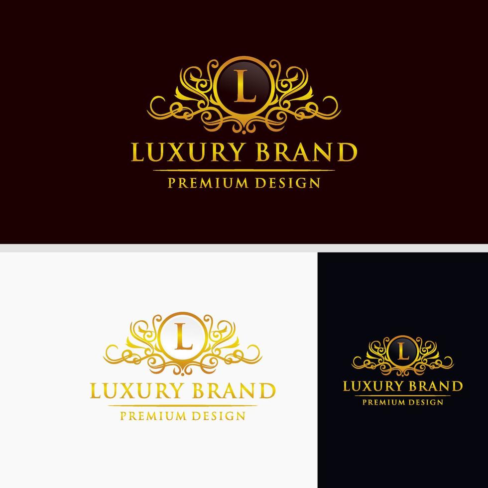 modello di logo di lusso in vettoriale per ristorante, royalty, boutique, caffetteria, hotel, araldico, gioielli, moda e altre illustrazioni vettoriali