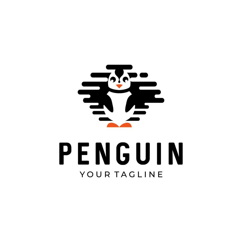 pinguino vettore logo icona simbolo design