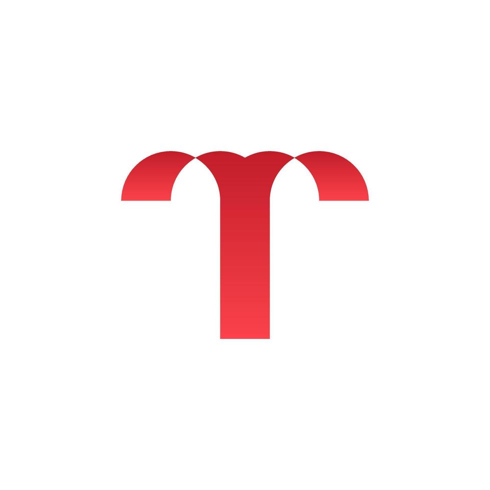 elementi del modello di progettazione dell'icona del logo della lettera t. illustrazione vettoriale