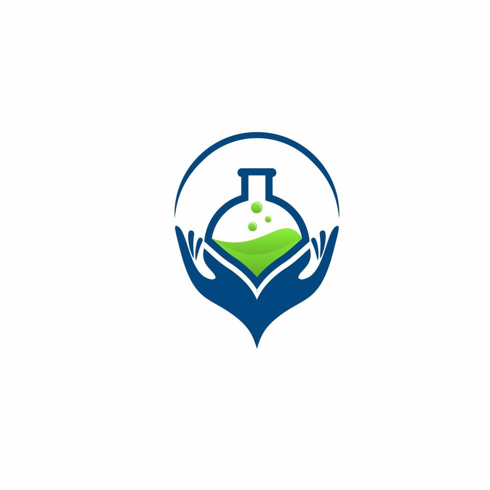 modello vettoriale del logo dei laboratori scientifici
