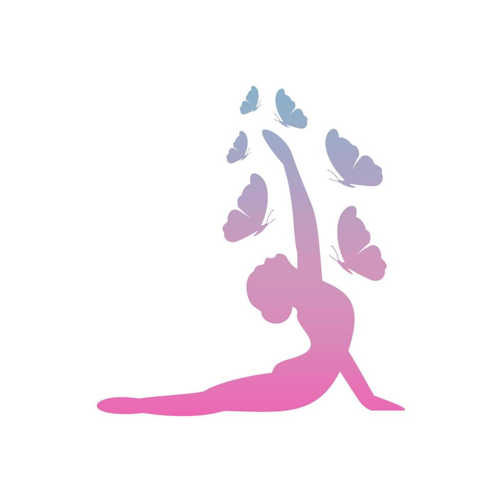 modello di vettore di logo di yoga