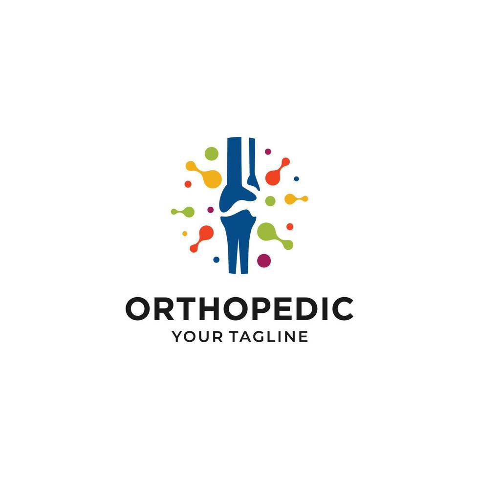 modello vettoriale di progettazione del logo di salute ortopedica