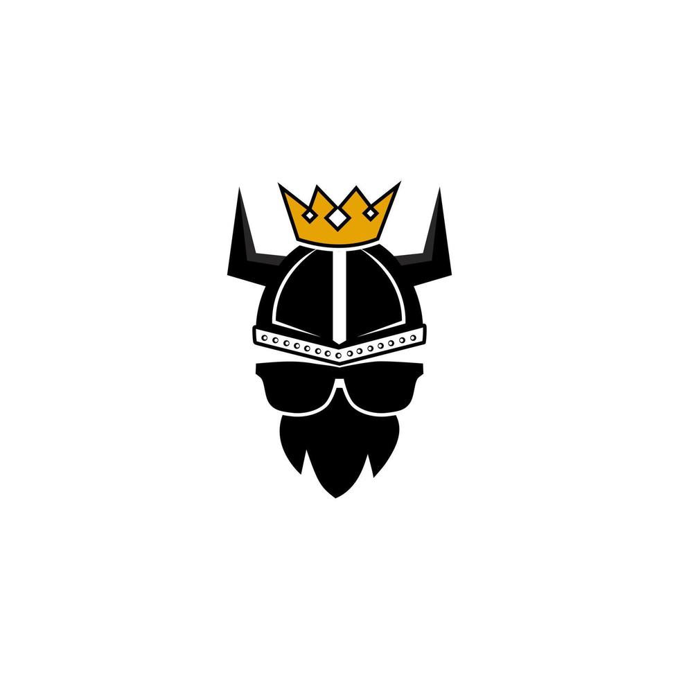 illustrazione vettoriale di design del logo del guerriero vichingo