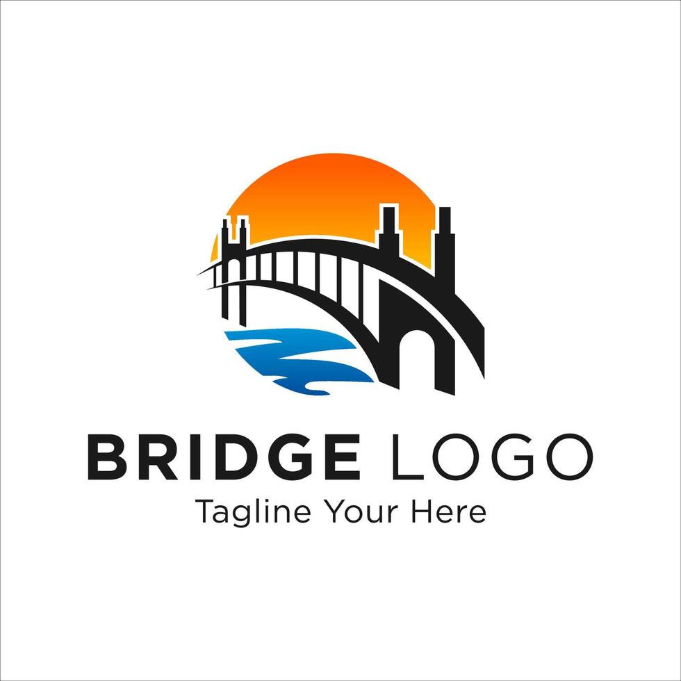 modello di icona di vettore di progettazione di logo del ponte