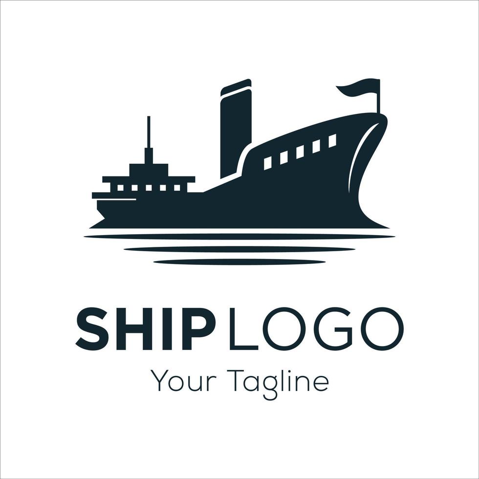 modello di logo della nave da crociera vettore