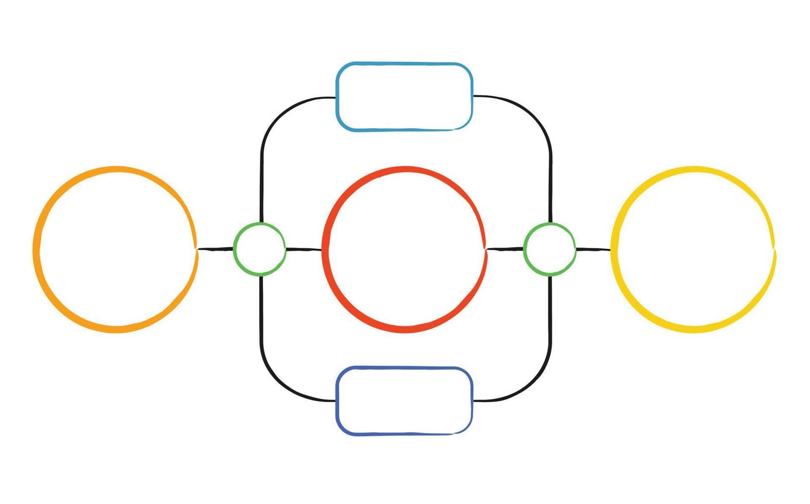 diagramma di flusso lineare. illustrazione della pianificazione di business, grafico e diagramma infografica vettore