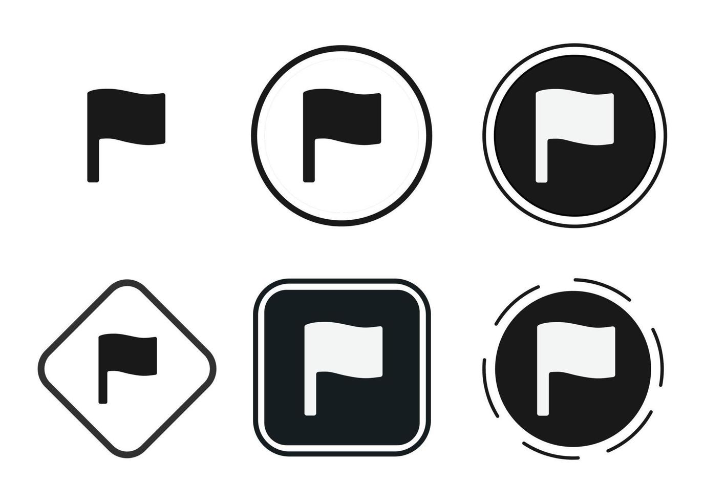 icona bandiera. set di icone web. collezione di icone piatte. semplice illustrazione vettoriale. vettore